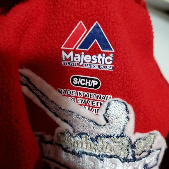 Majestic Admirals Baseball Red Sweatshirt Size Small Pit to pit approx: 20.5 i - Picture 6 of 7